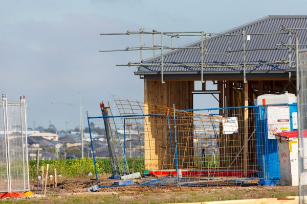 The mess of a traditional building site spills out