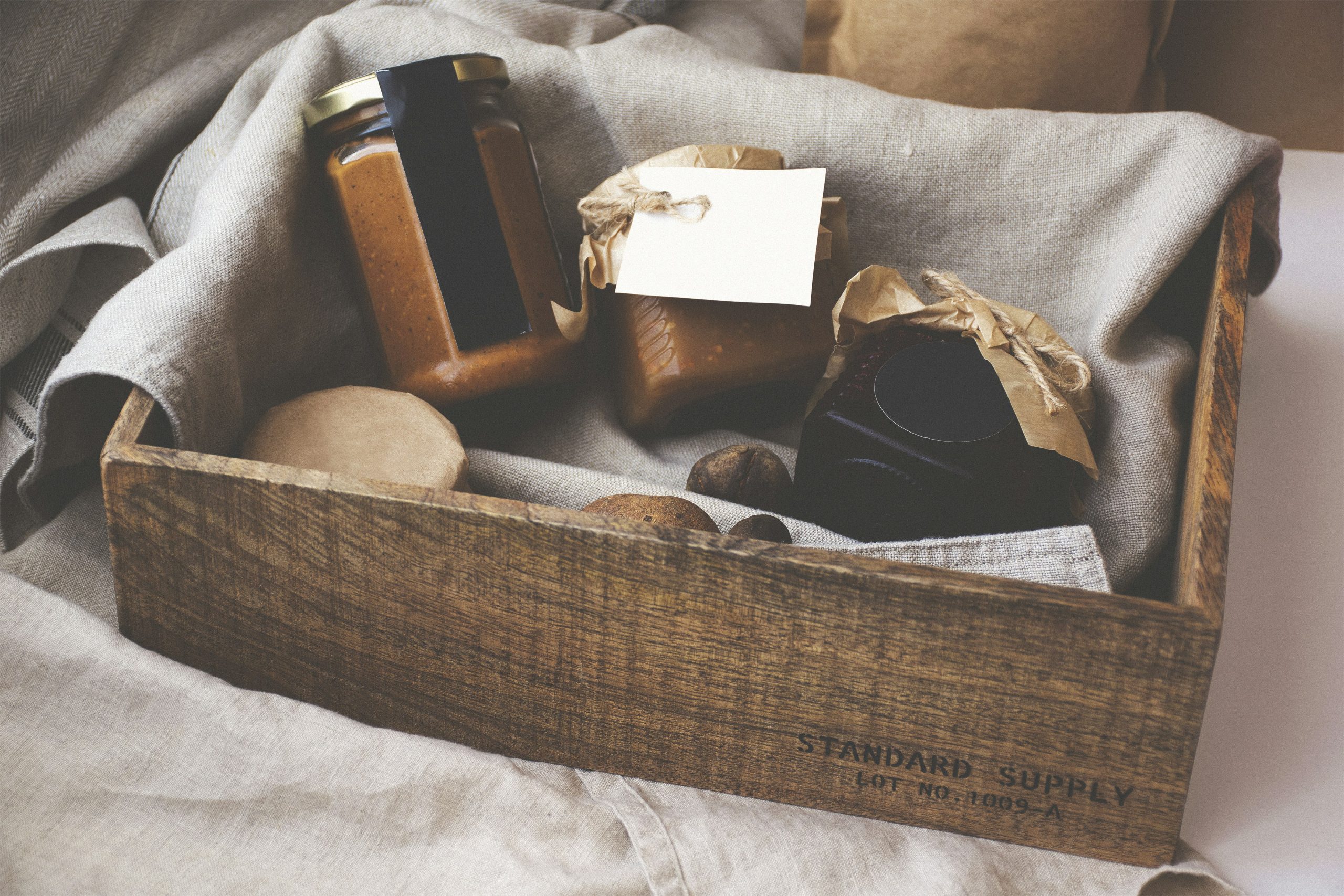 Locally sourced goodies welcome pack