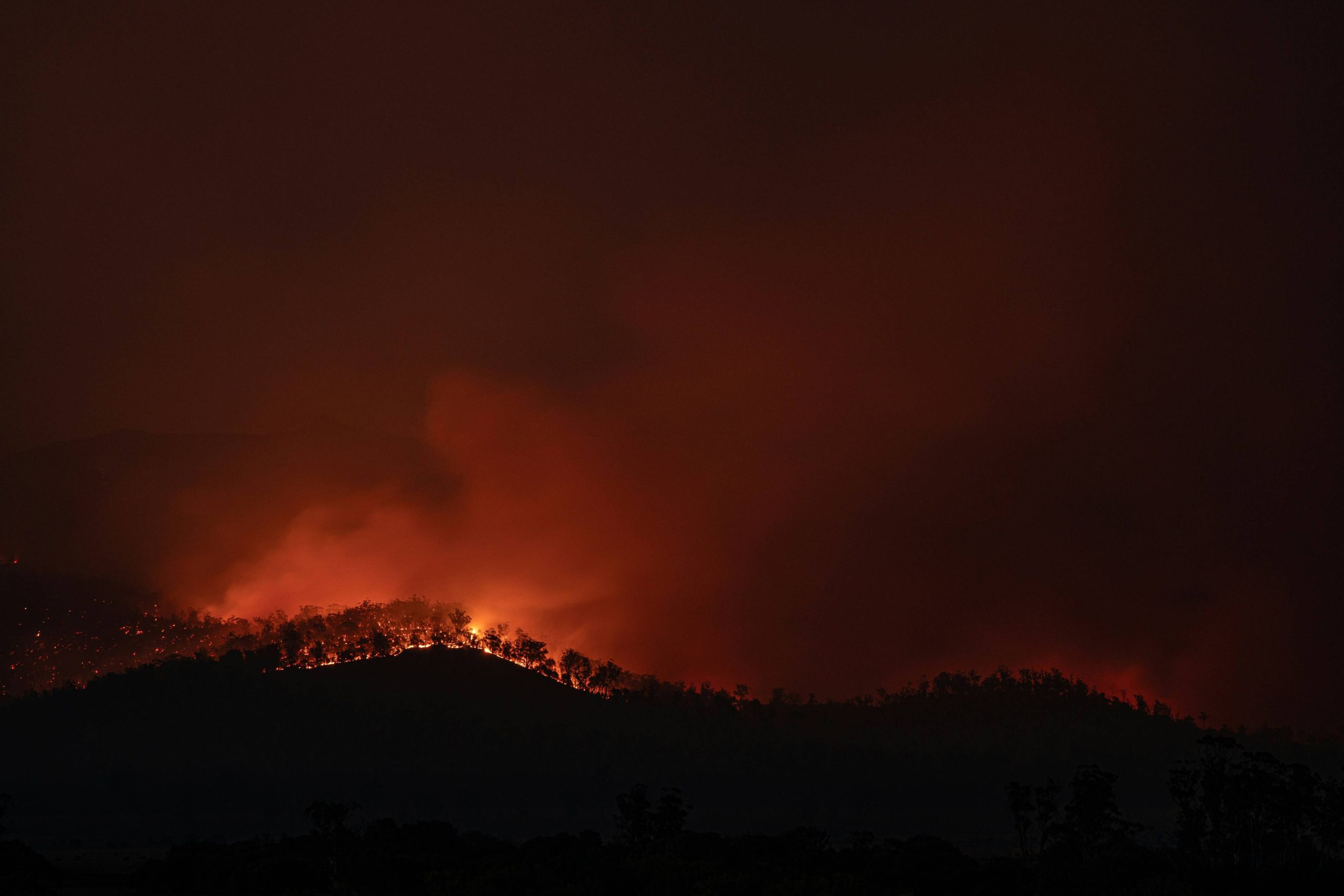 A bushfire burn in the Australian outback