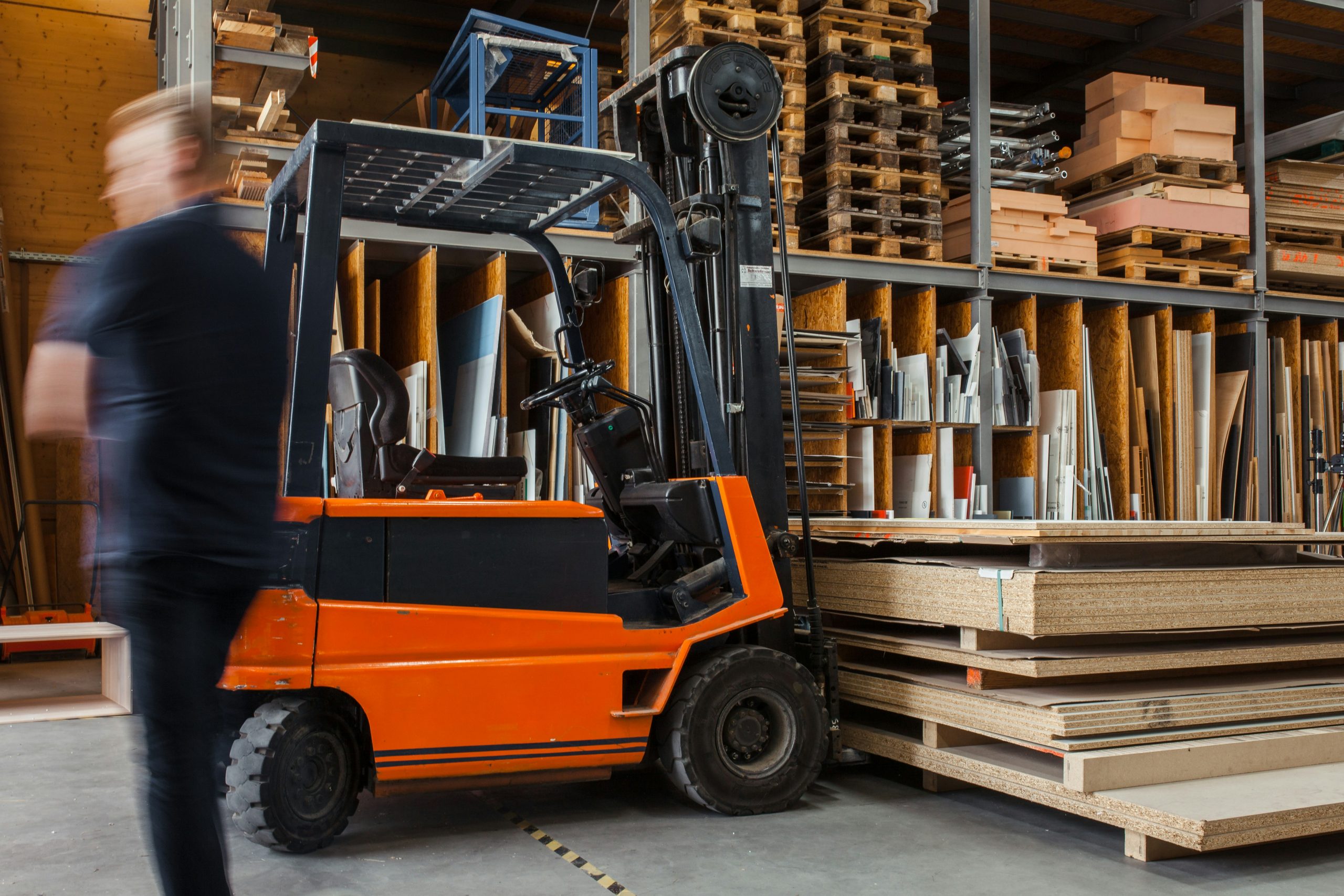 Construction items on standby ready to be used in prefab construction